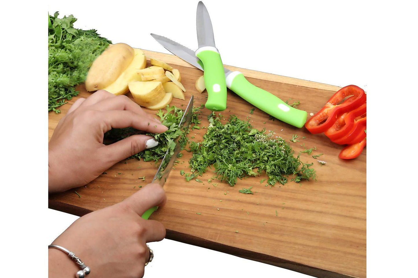 Stainless Steel Knife & Peeler Set with Stand – 6-Piece Kitchen Essential