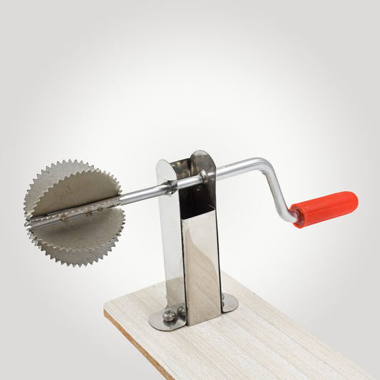 Stainless Steel Coconut Scraper with Wooden Base – Easy & Efficient