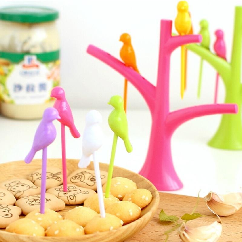 🐦 Bird Fork Set Chirpy & Charming Appetizer Forks (With Color Box Packing)
