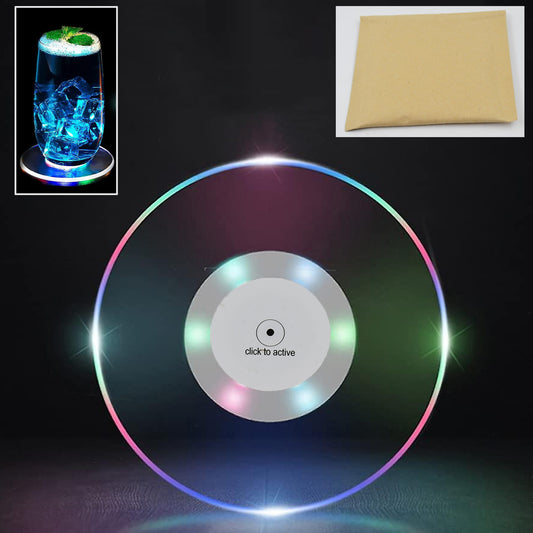 Colorful LED Cocktail Coaster | Ultra-Thin Light-Up Drink Coaster