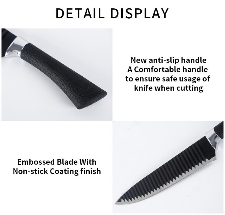 6-Piece Stainless Steel Knife Set – Includes Chef Knife, Peeler & Scissors 🔪✨🍽️