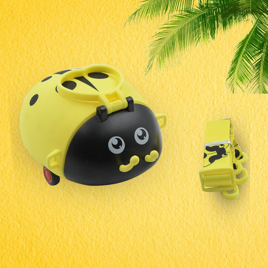 Cute Bug-Shaped Kids Water Bottle with Straw & Adjustable Strap – Fun & Portable