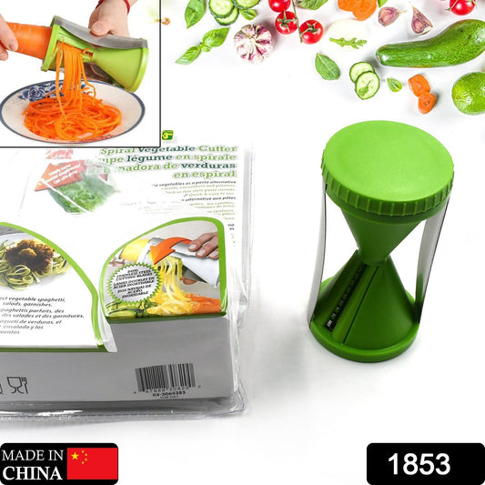 Portable Spiralizer Vegetable Slicer – Handheld Stainless Steel Spiral Peeler