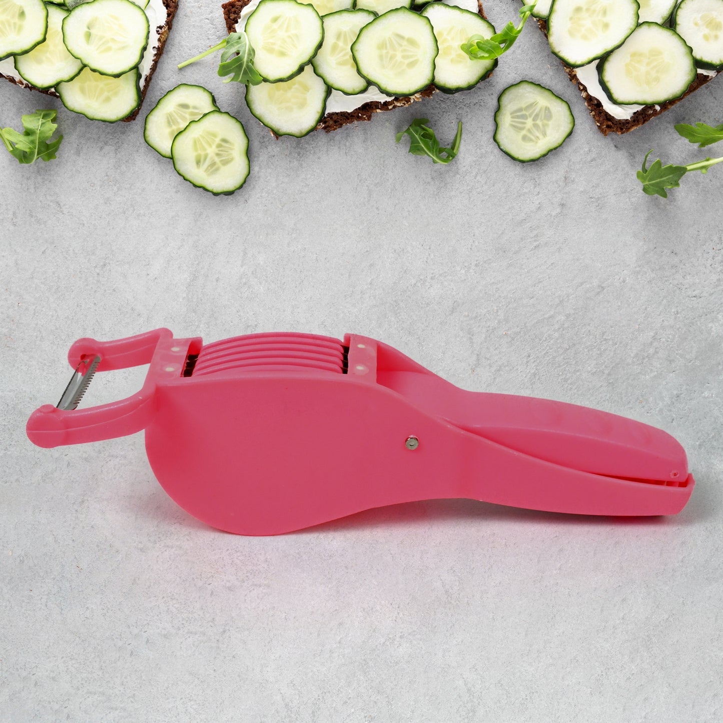 🥕 2-in-1 Multi-Functional Vegetable & Fruit Cutter with Peeler (5 Blades)