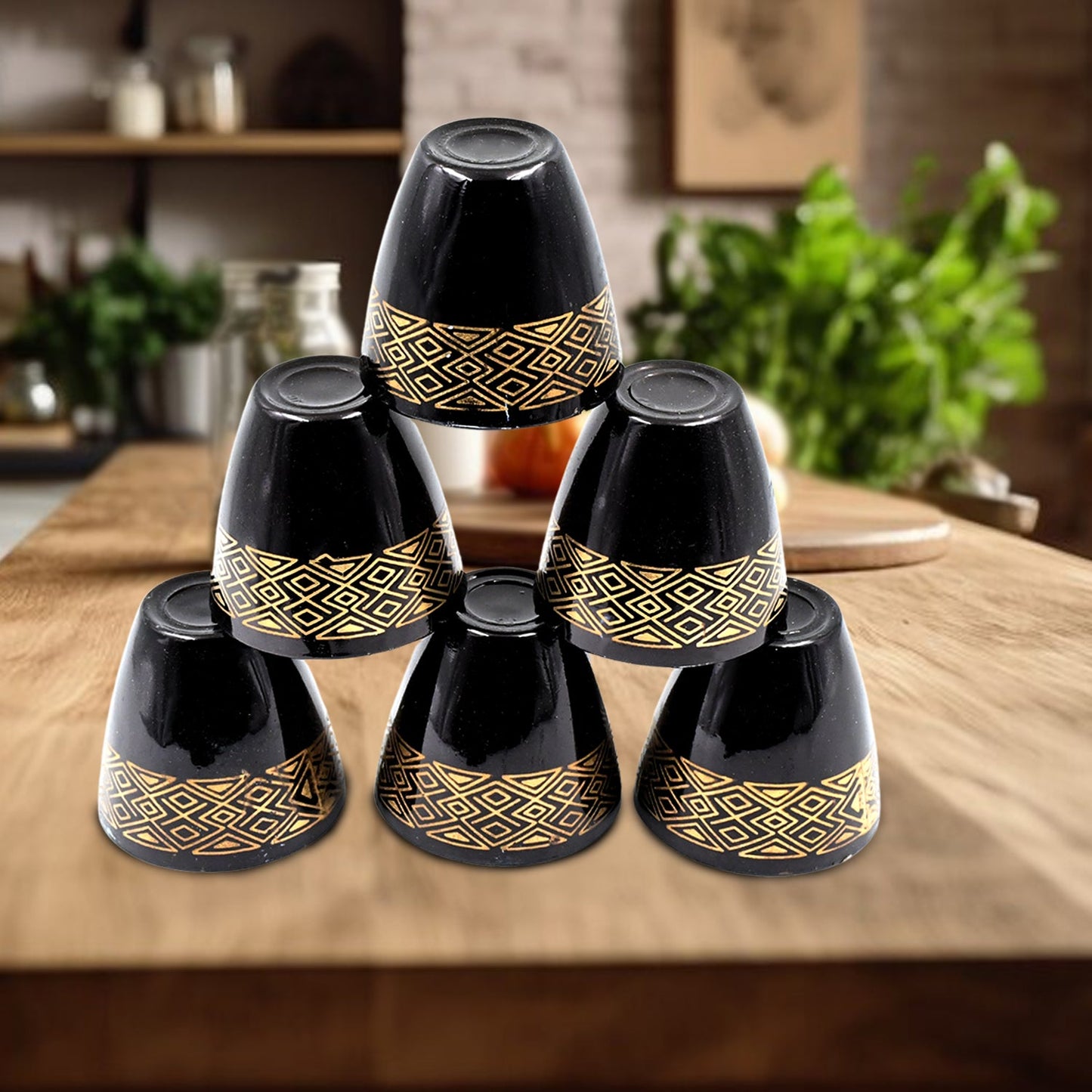 8-Piece Snack Serving Set – 2 Bowls & 6 Glasses for Elegant Dining
