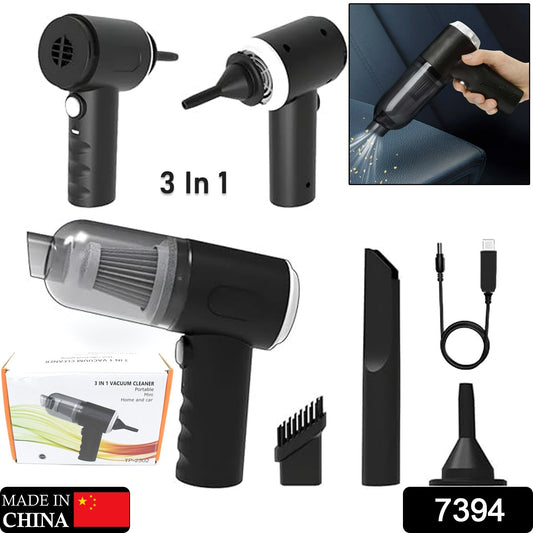 🚗 3-in-1 Car Mini Vacuum Cleaner with Blower – Wireless & Rechargeable! 🌀
