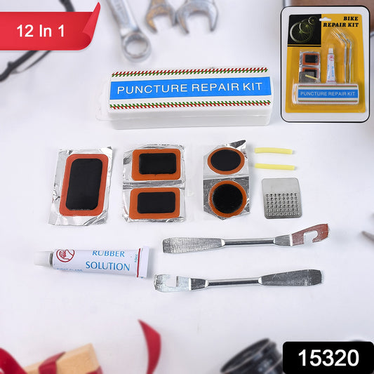 Portable Bicycle Tyre Repair Kit – Puncture Patch Set with Adhesive & Tools 🚴🛠️🛞