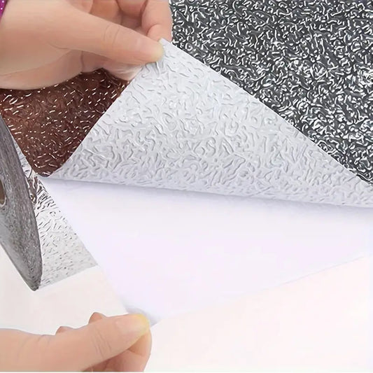 Self-Adhesive Kitchen Backsplash Wallpaper | Aluminum Foil Wall Paper (60x200 cm)