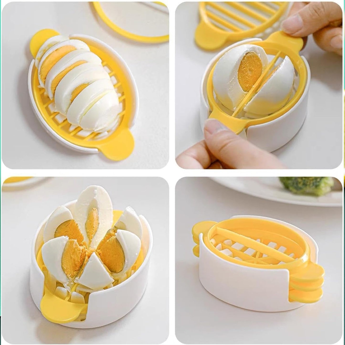 3-in-1 Egg Slicer | Boiled & Preserved Egg Slicer for Home & Restaurant Kitchen