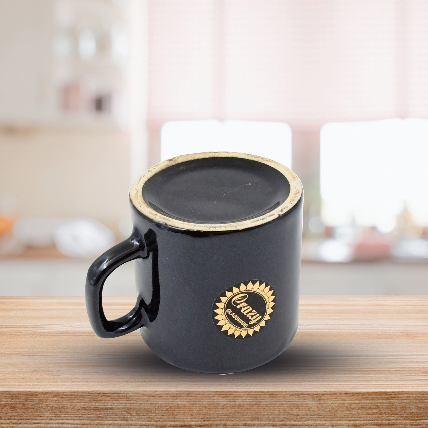 Hide & Seek Ceramic Tea Cups with Round Serving Bowl – 4-Piece Set