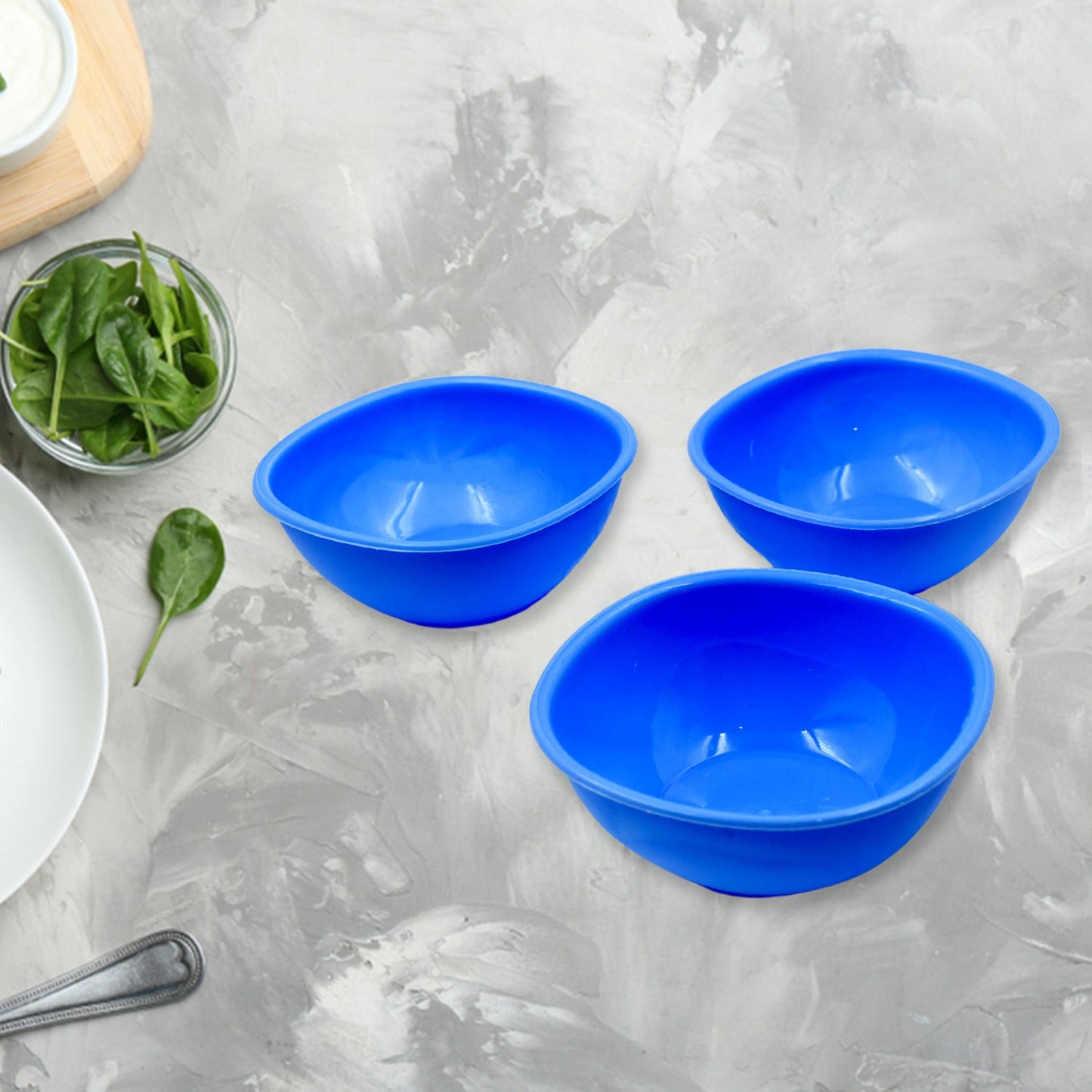BPA - Free Plastic Bowl Set – 3 Pcs, Microwave & Dishwasher Safe - Chestore