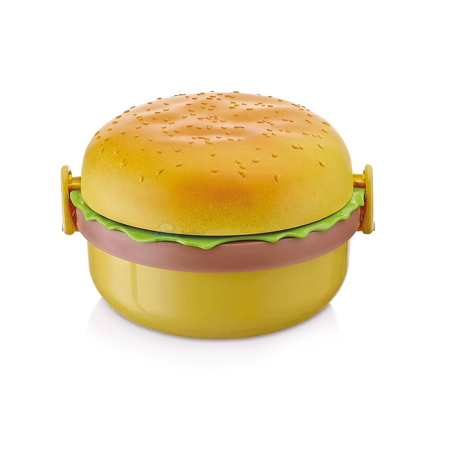 Burger Shape Double Layer Lunch Box – 1000ml with 2 Spoons - Chestore