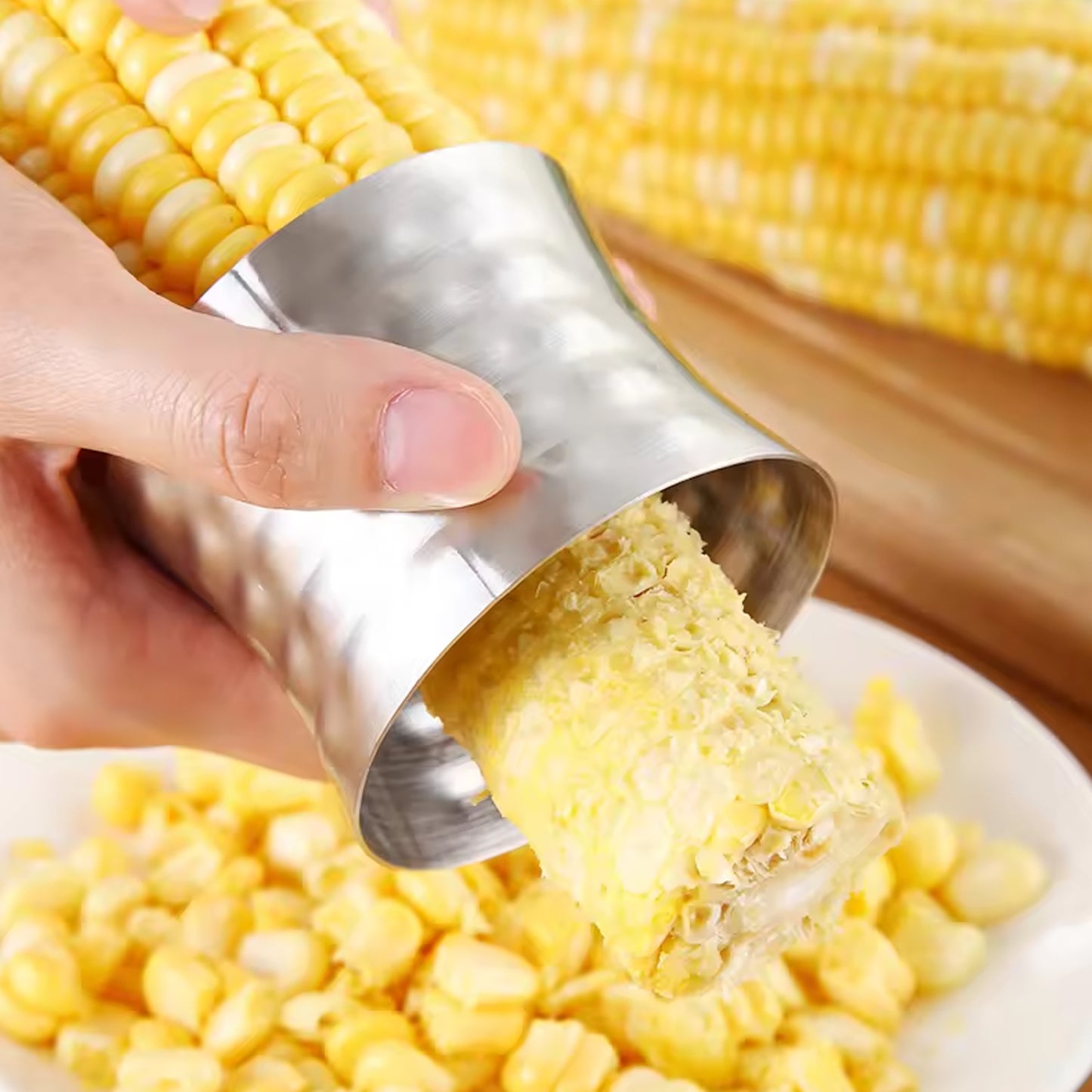 Stainless Steel Corn Cutter | Easy Kernel Remover