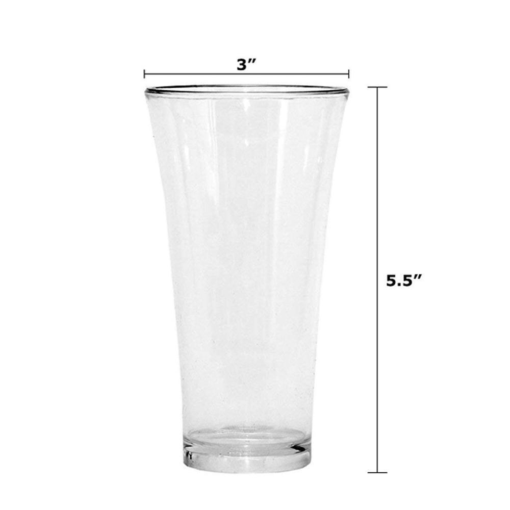 Stylish Transparent Juice Glasses Set | 300ml Plastic Glasses (6 Pcs)