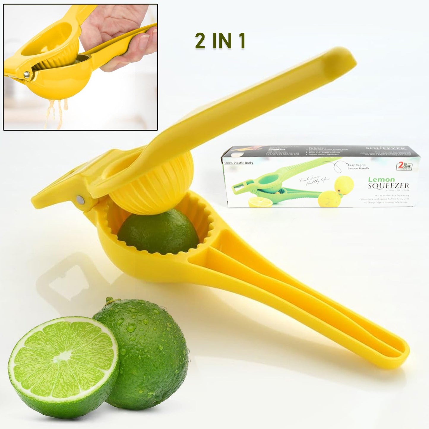 2-in-1 Unbreakable Lemon Squeezer & Bottle Opener – Durable & Multi-Purpose