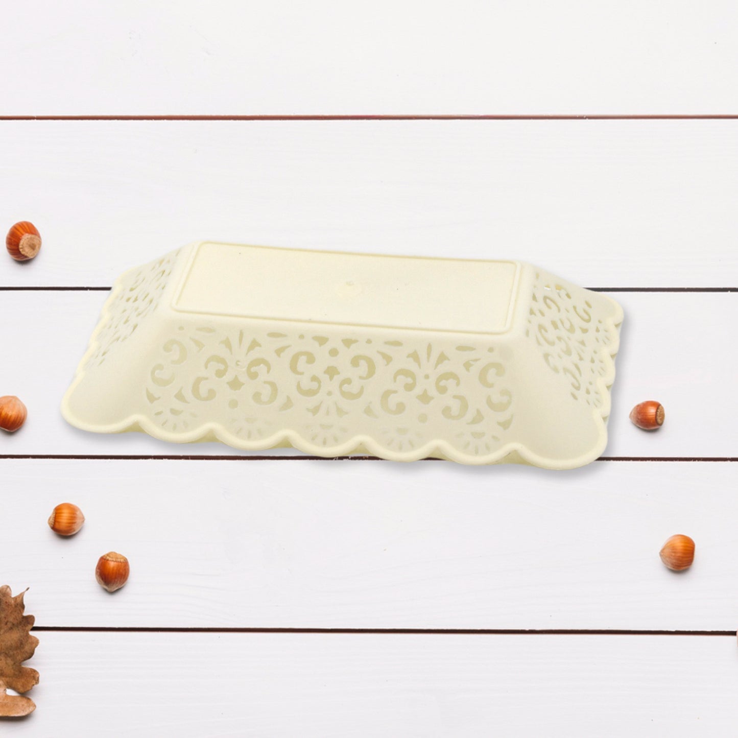 Rectangle Plastic Dinner Plates | 8-Pc Set for Snacks, Breakfast, & Serving Trays