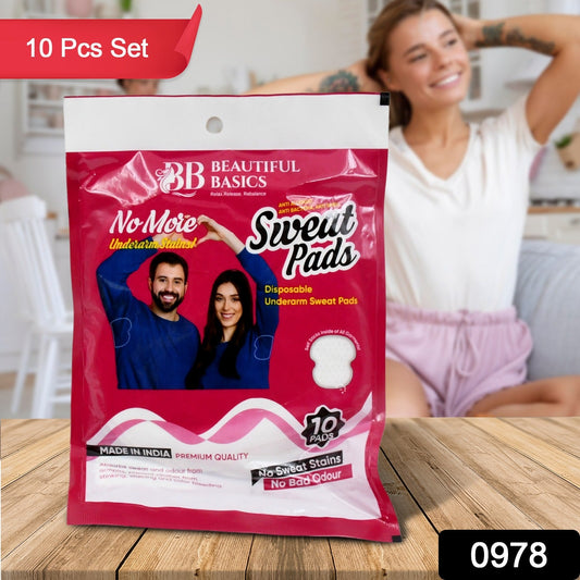 Disposable Underarm Sweat Pads – Highly Absorbent, Anti - Smell, Cotton Pads for Men & Women (Pack of 10) - Chestore