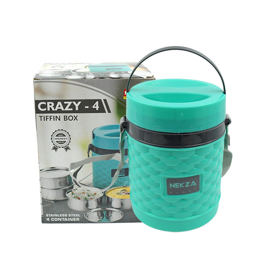 Double Wall Insulated Stainless Steel Tiffin – 4 - Compartment Leakproof Lunch Box - Chestore