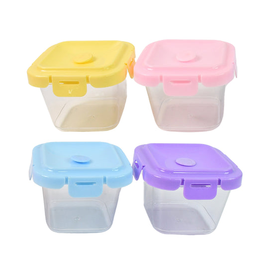 🥡 Plastic Food Storage Containers with Lid – 4 Pcs Set (500 ml)