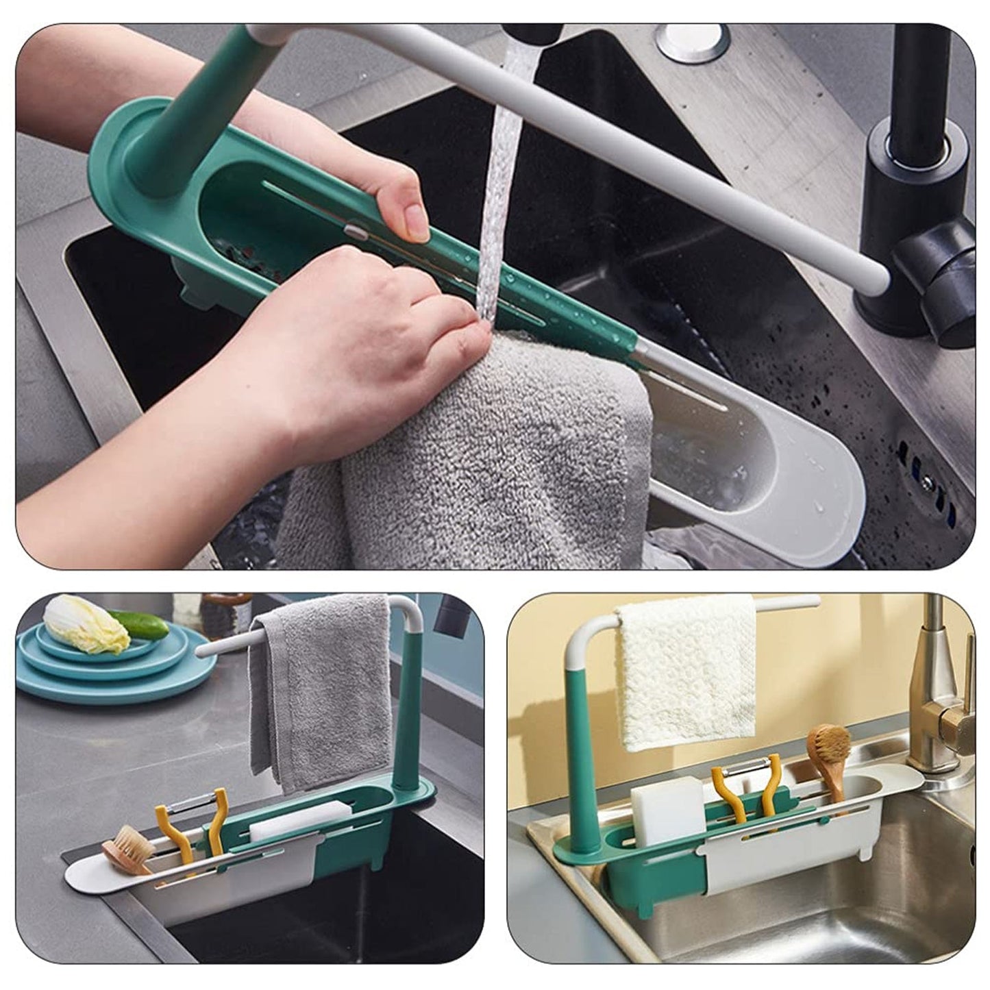 Expandable Kitchen Drying Basket Rack – Adjustable & Space - Saving Dish Drainer - Chestore