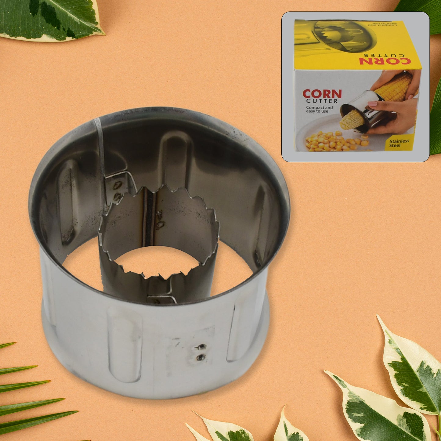 Stainless Steel Corn Cutter | Easy Kernel Remover