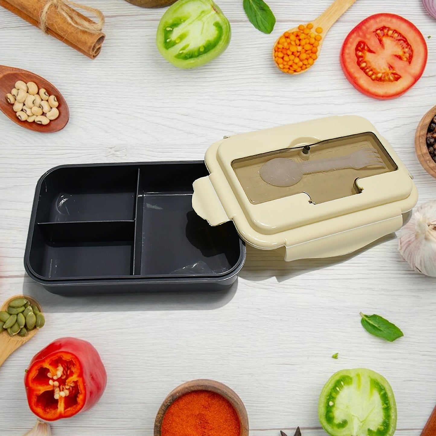 Flex Lock Lunch Box – Portable Food Container with Tableware - Chestore