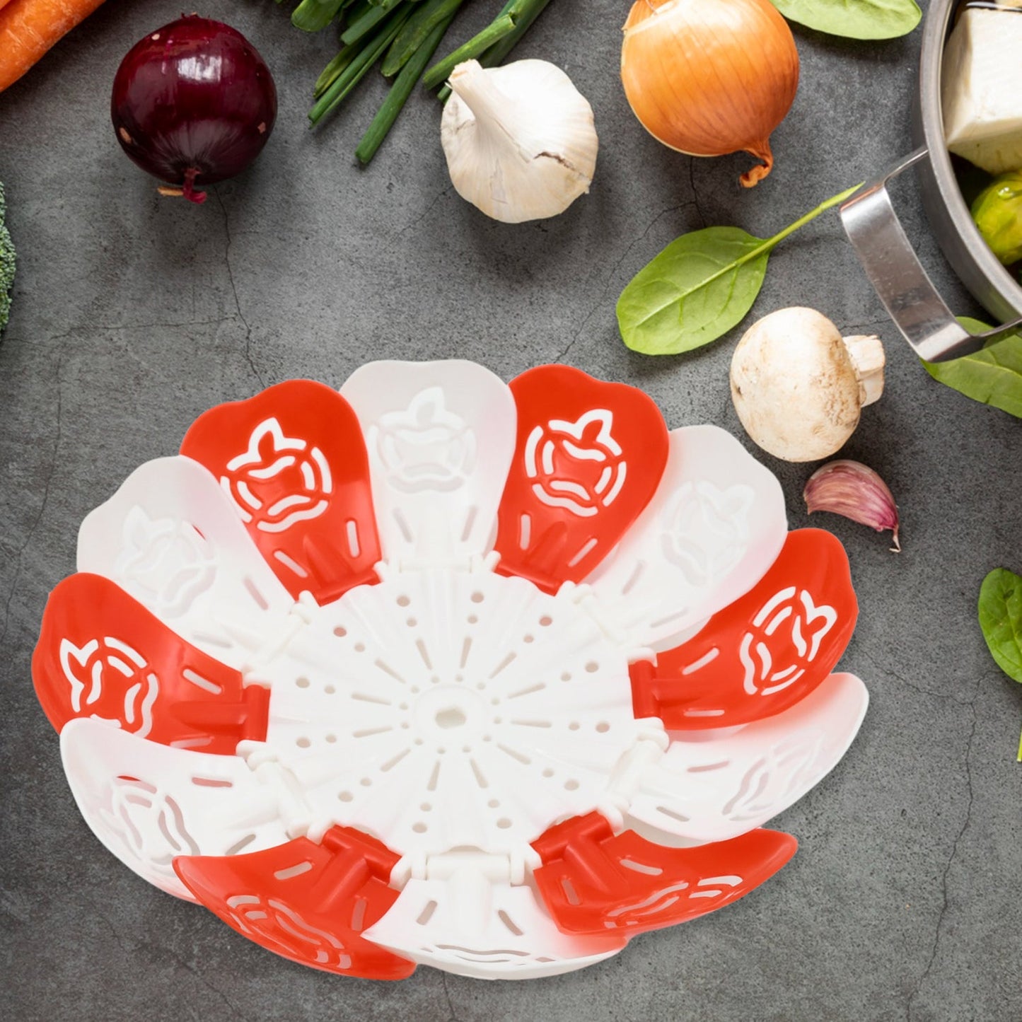 Folding Fruit Basket with Hanging Stand – Space - Saving & Multi - Purpose Storage - Chestore