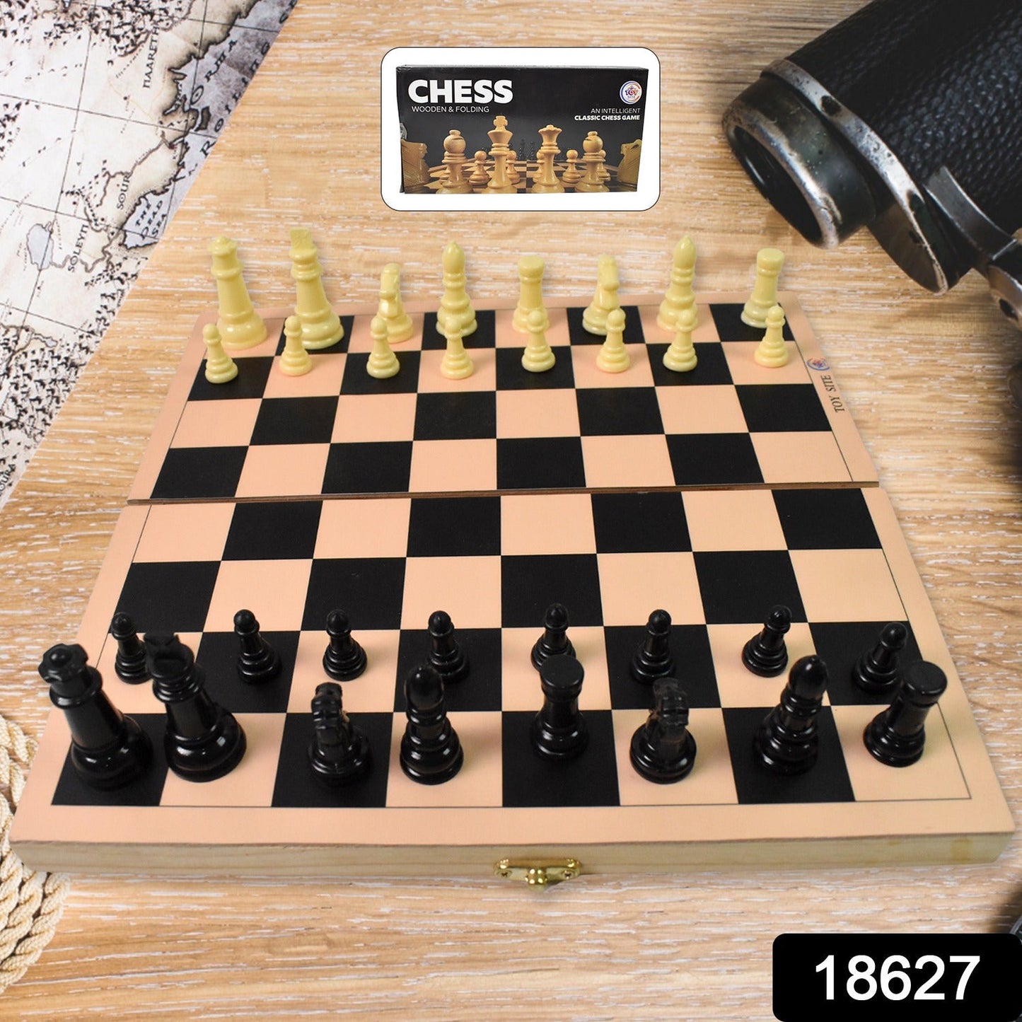 Folding Wooden Chess Board Set (30 30 Cm 1 Set) - Chestore