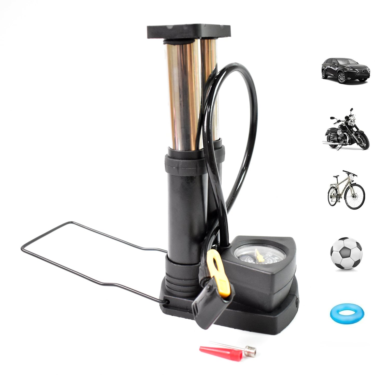 Foot Portable High Pressure Double - cylinder Air Pump (1 Pc) - Chestore