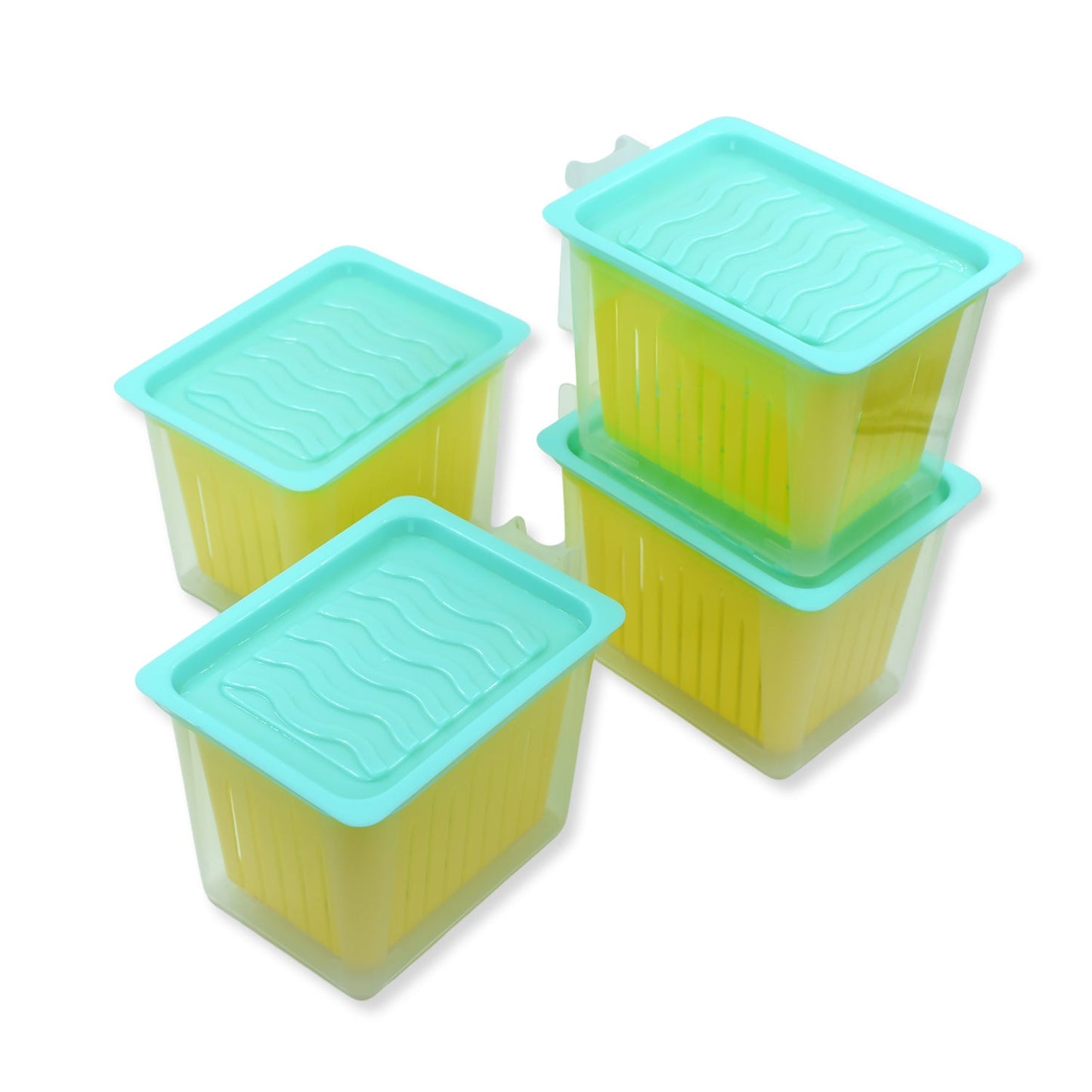Fridge Storage Containers with Handle – 4 Pcs Kitchen Organizer - Chestore