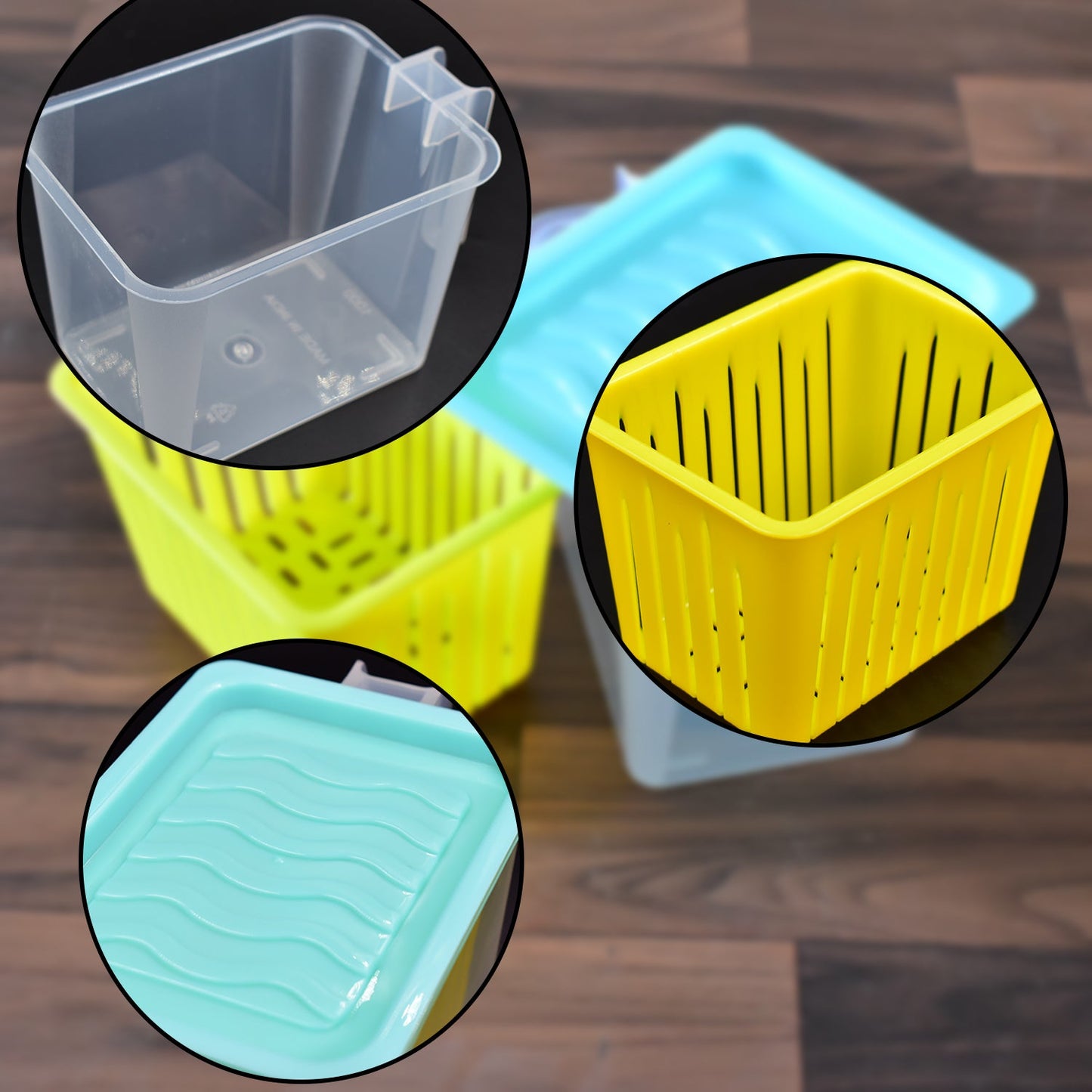 Fridge Storage Containers with Handle – 4 Pcs Kitchen Organizer - Chestore