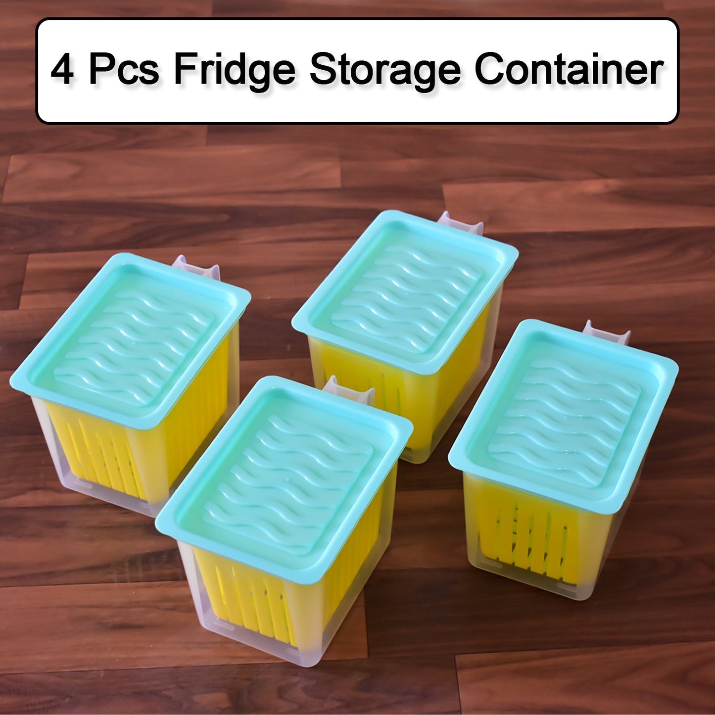 Fridge Storage Containers with Handle – 4 Pcs Kitchen Organizer - Chestore