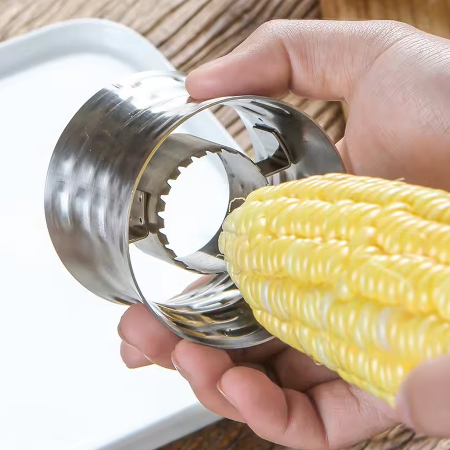 Stainless Steel Corn Cutter | Easy Kernel Remover