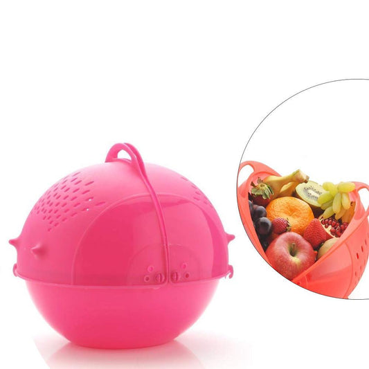 Plastic Revolving Multi-Functional Wash Basket – Rice, Vegetables & Fruits