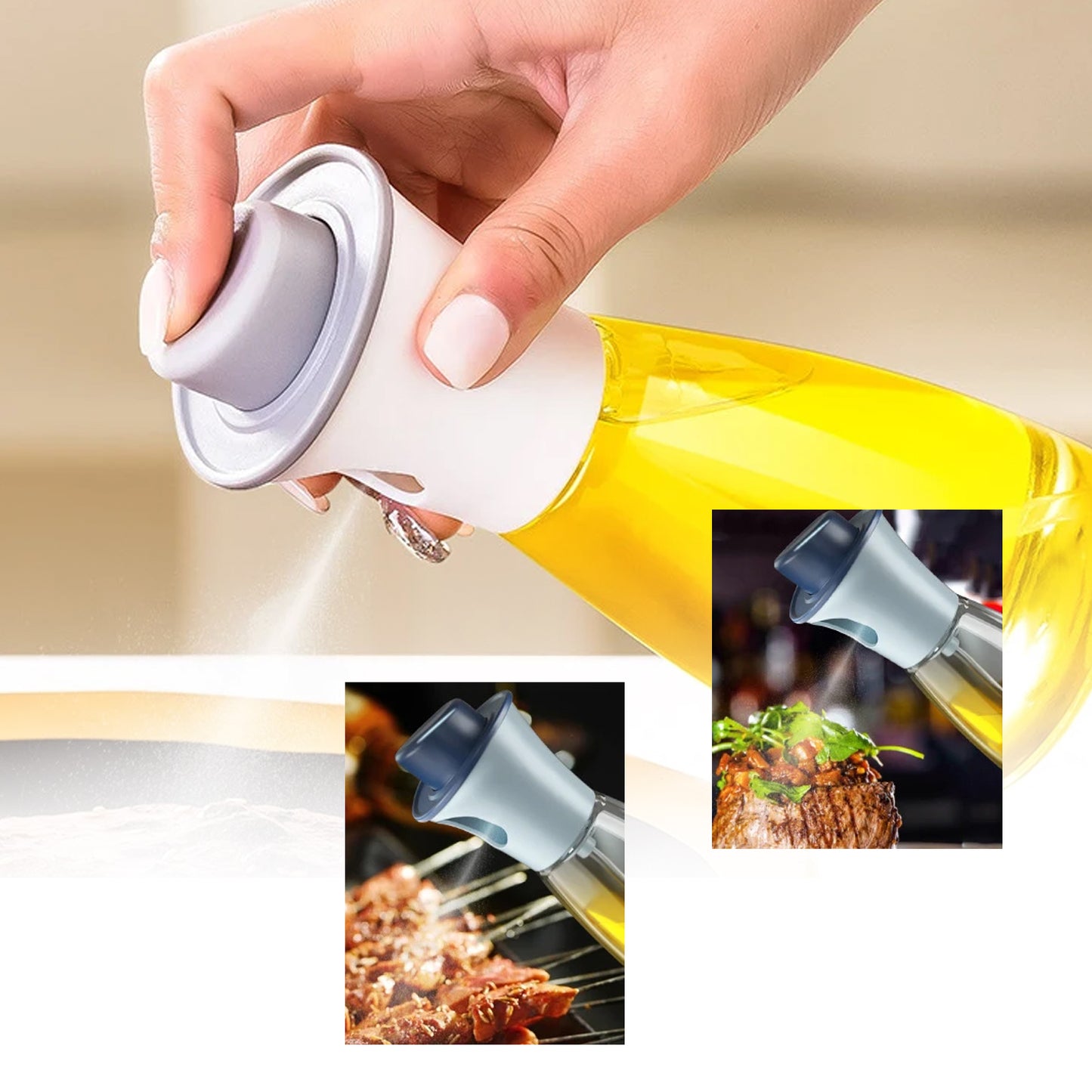🫒 200ml Oil Dispenser Spray Bottle for Cooking – BPA-Free Plastic