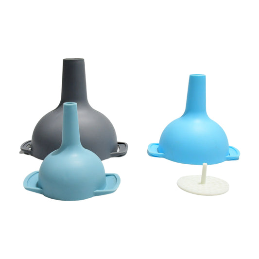3-in-1 Kitchen Funnel Set – Food-Grade Plastic Funnels with Strainer for Liquids & Dry Ingredients