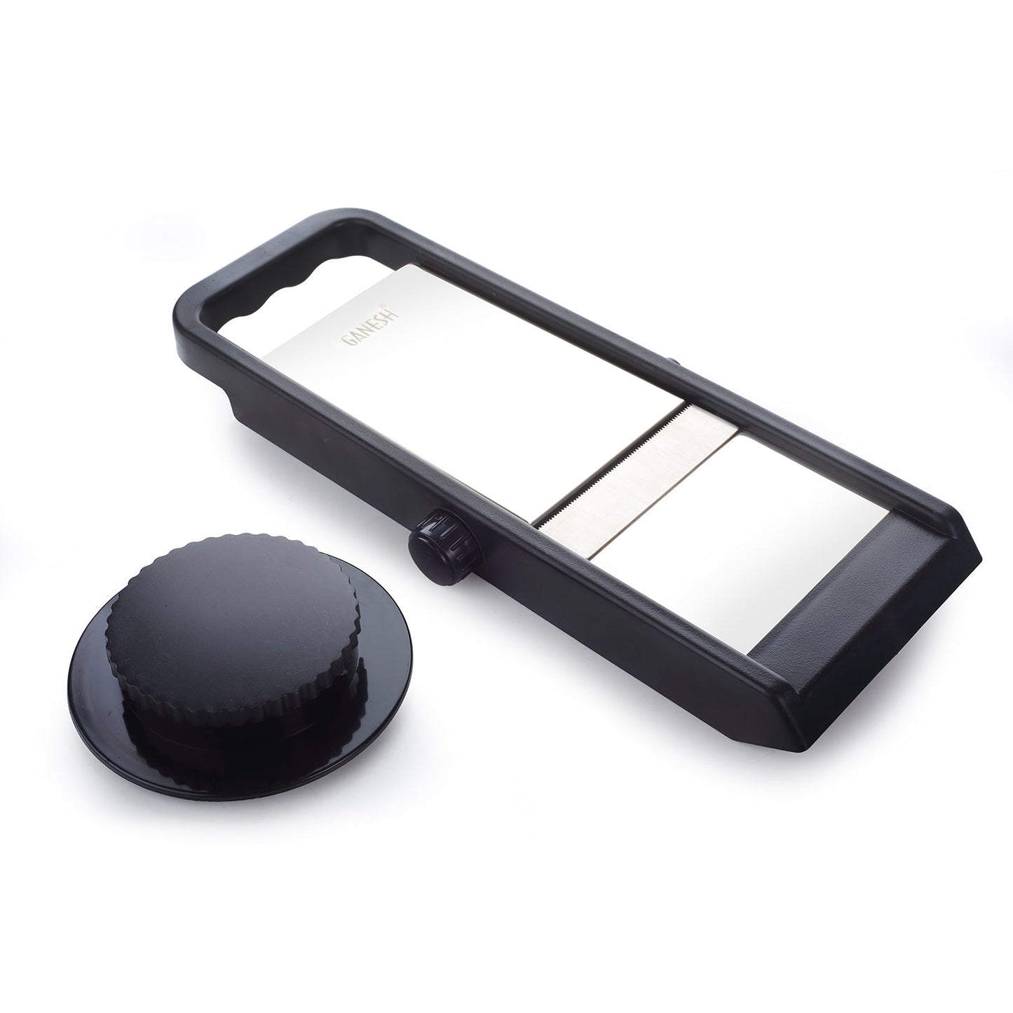 Ganesh Adjustable Plastic Slicer – 1 Pc (Black/Silver) - Chestore