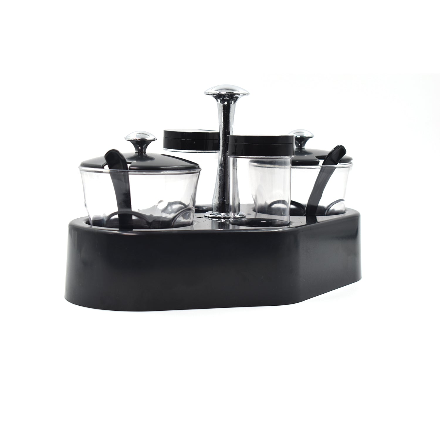 Ganesh Rendy Condiment Set – Transparent Spice Jar (Plastic) - Chestore