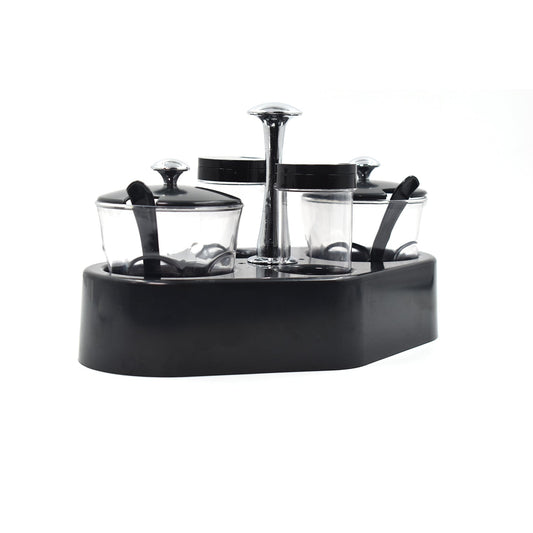 Ganesh Rendy Condiment Set – Transparent Spice Jar (Plastic) - Chestore