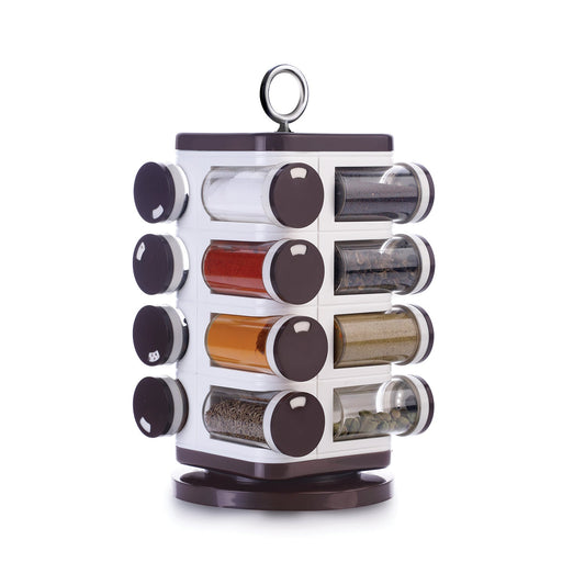 Ganesh Revolving Spice Rack – 16 Dispenser Set, 100ml Each - Chestore