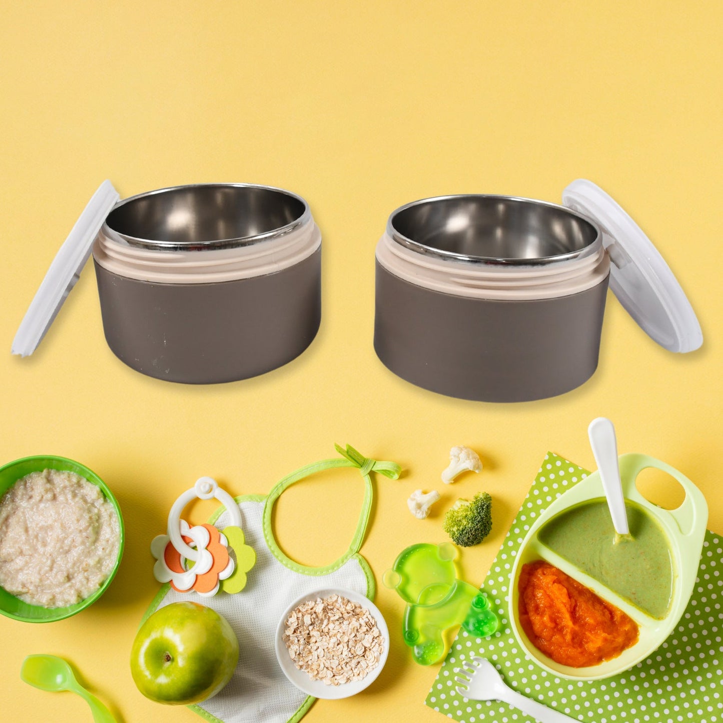 Ganesh Smart Stack 2 - Layer Stainless Steel Lunch Box – Airtight & Leak - Proof - Chestore