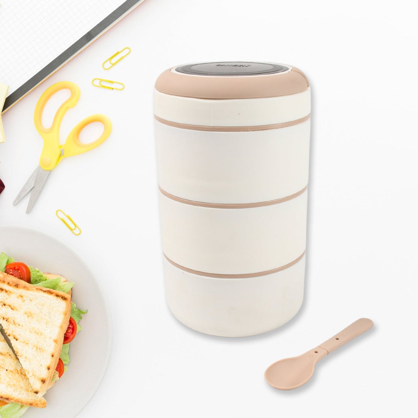 Ganesh Smart Stack 2/3 - Layer Stainless Steel Lunch Box – Airtight & Leak - Proof - Chestore