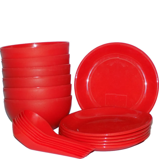 18-Piece Soup Bowl Set with Spoons & Saucers – Elegant & Durable Dinnerware