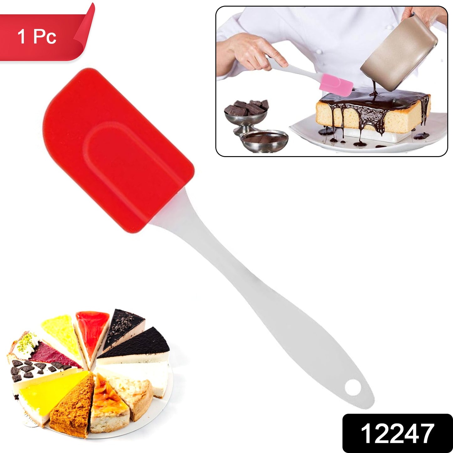 Silicone Cooking Spatula – 18cm Non-Stick Heat-Resistant Kitchen Tool