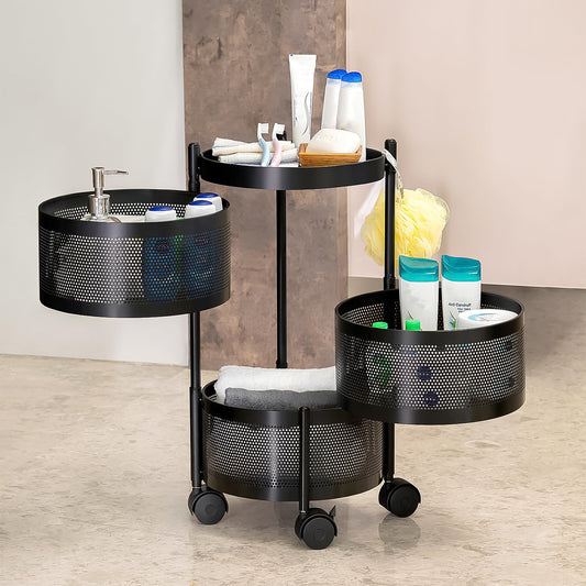 3-Layer Metal Kitchen Trolley with Wheels – High-Quality & Multi-Purpose 🚛✨