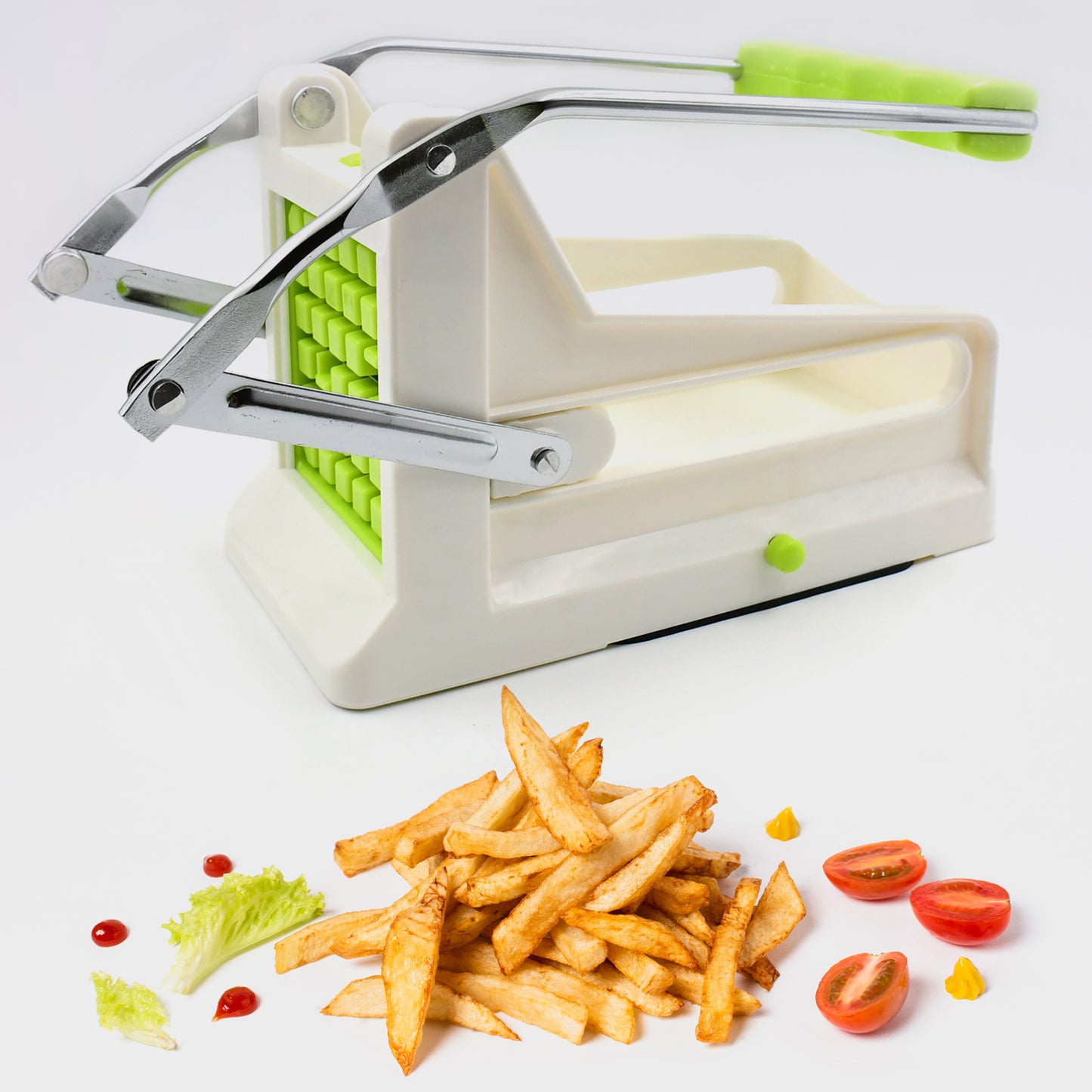 French Fry Cutter | Stainless Steel Vegetable & Potato Cutter for Fries, Carrots, Onions & More