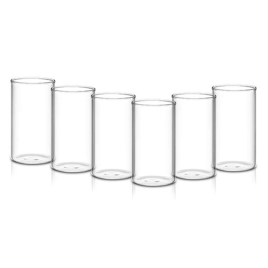Heavy - Duty Unbreakable Transparent Plastic Glasses – 330ml (Set of 6) - Chestore