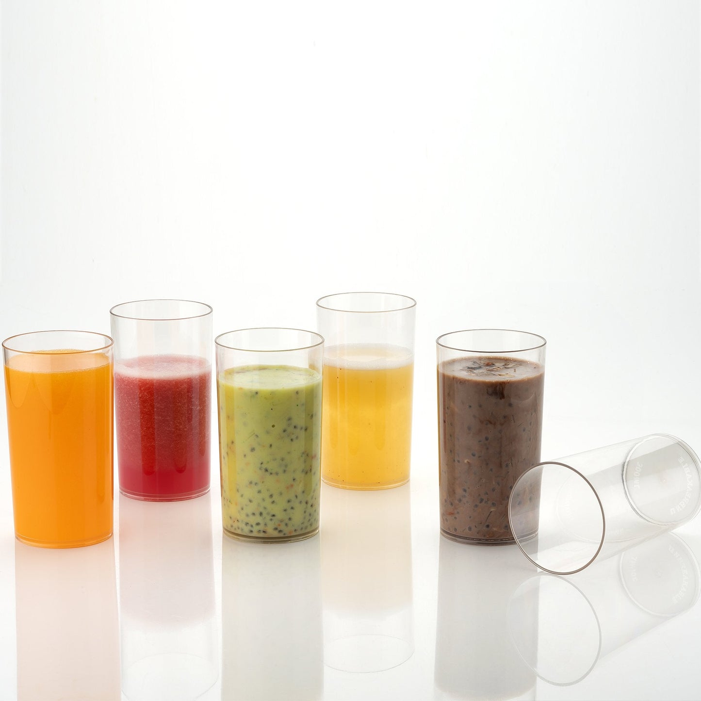 Heavy - Duty Unbreakable Transparent Plastic Glasses – 330ml (Set of 6) - Chestore