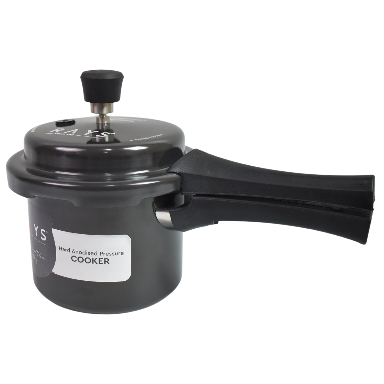 🖤 Aluminium Rays Black Beauty Pressure Cooker with Outer Lid – 1.5 Litres