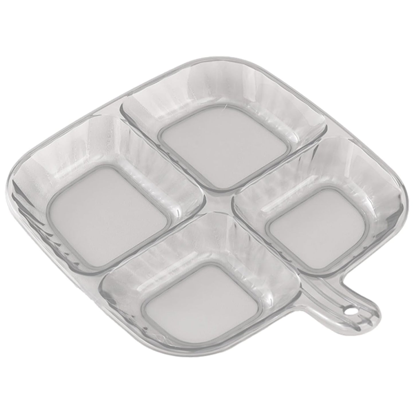 Plastic 4-Compartment Kitchen Serving Tray – Durable & Multi-Purpose